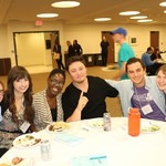 A group of smiling writing lovers